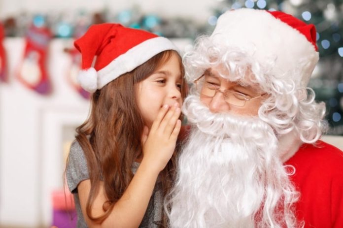 Deda Mraz i devojčica